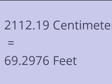 2112.19 CM TO FEET