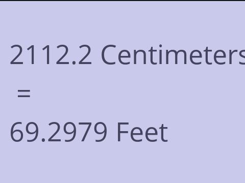 2112.2 CM TO FEET