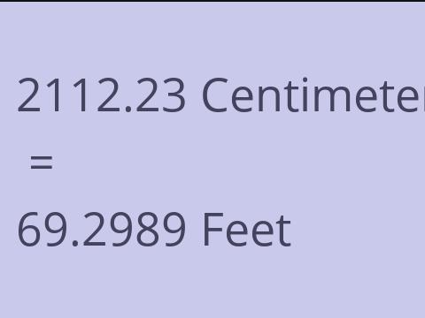 2112.23 CM TO FEET