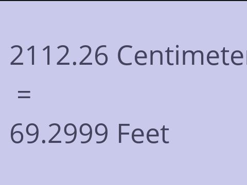 2112.26 CM TO FEET