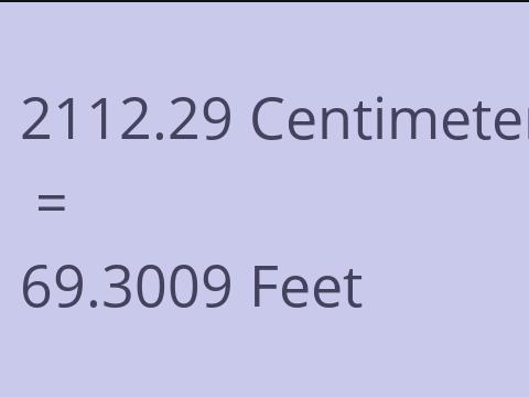 2112.29 CM TO FEET