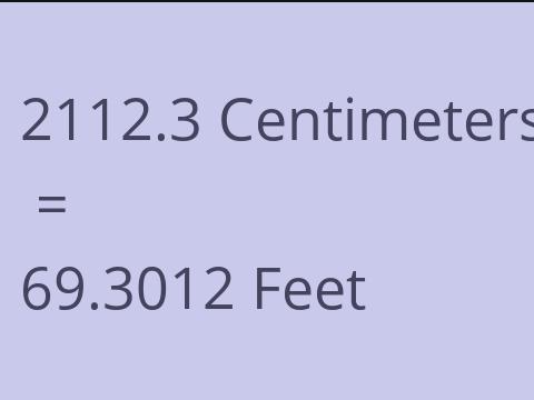 2112.3 CM TO FEET