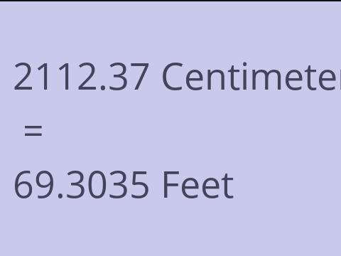2112.37 CM TO FEET