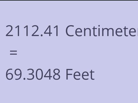 2112.41 CM TO FEET