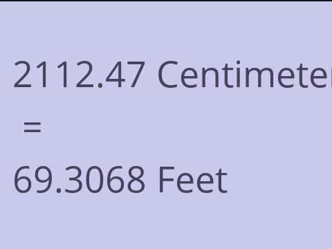 2112.47 CM TO FEET
