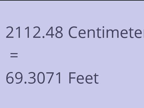 2112.48 CM TO FEET