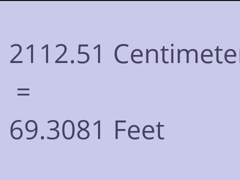 2112.51 CM TO FEET