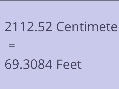 2112.52 CM TO FEET