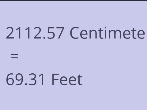 2112.57 CM TO FEET