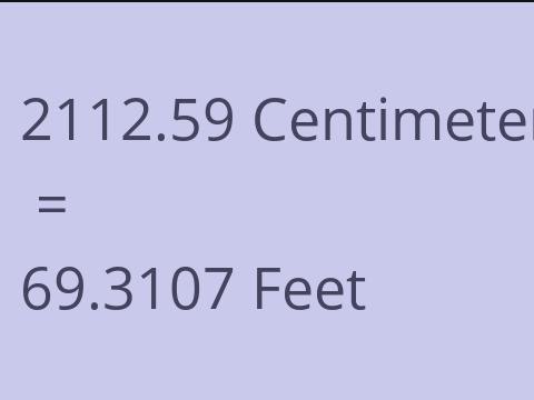 2112.59 CM TO FEET