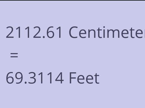 2112.61 CM TO FEET