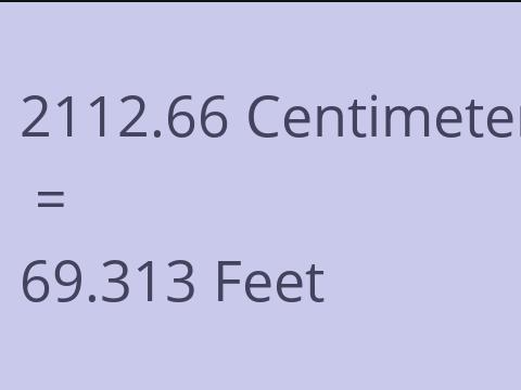 2112.66 CM TO FEET