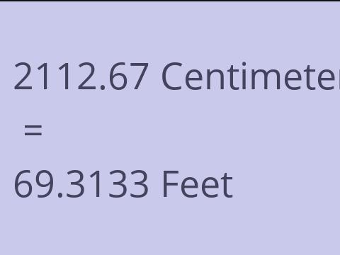 2112.67 CM TO FEET