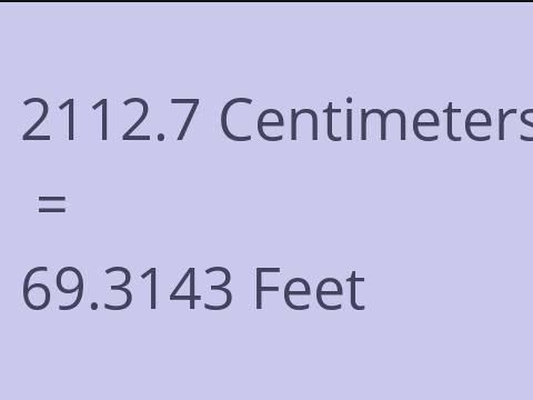 2112.7 CM TO FEET