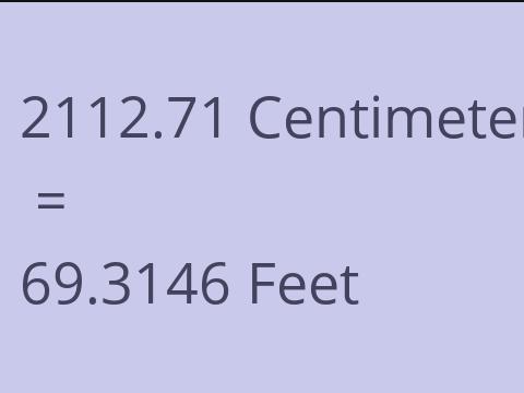 2112.71 CM TO FEET