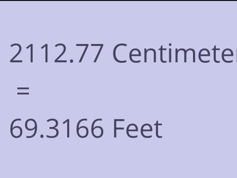 2112.77 CM TO FEET