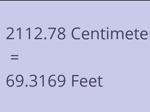 2112.78 CM TO FEET