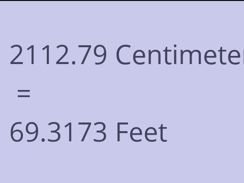 2112.79 CM TO FEET