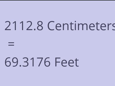 2112.8 CM TO FEET