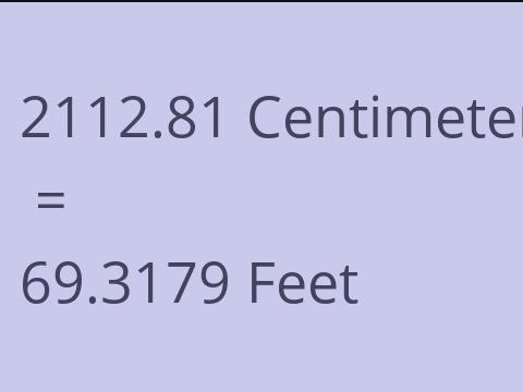 2112.81 CM TO FEET