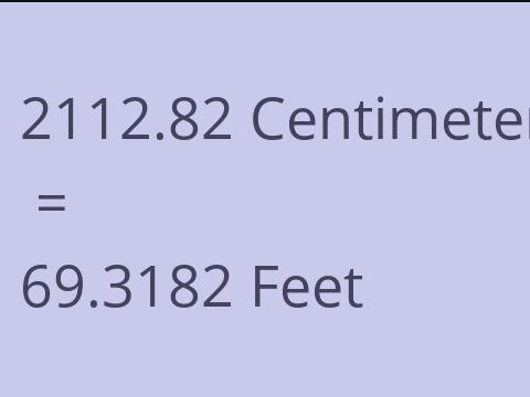 2112.82 CM TO FEET