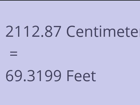 2112.87 CM TO FEET