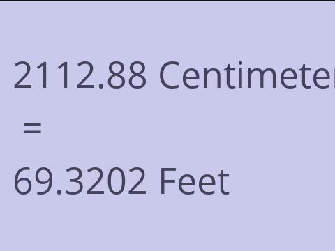 2112.88 CM TO FEET