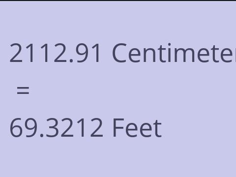 2112.91 CM TO FEET