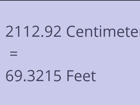 2112.92 CM TO FEET