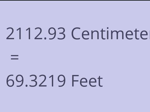 2112.93 CM TO FEET