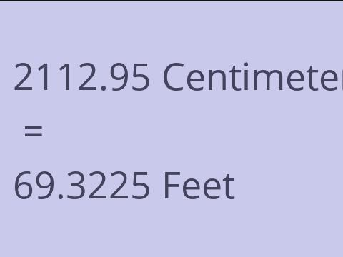 2112.95 CM TO FEET