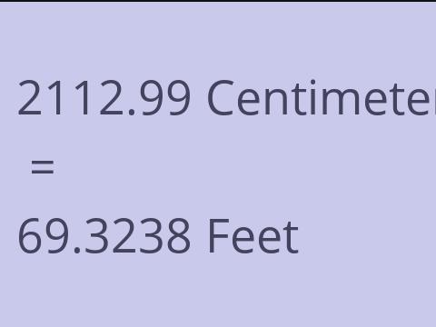 2112.99 CM TO FEET