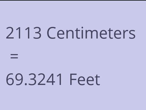 2113 CM TO FEET