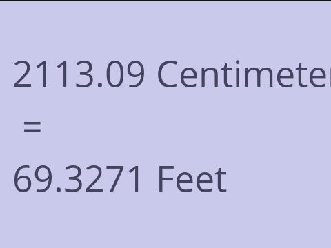 2113.09 CM TO FEET