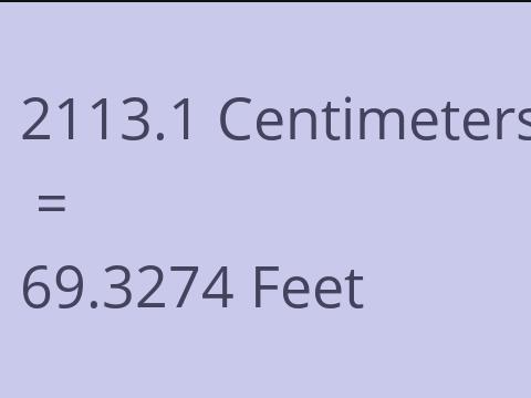 2113.1 CM TO FEET