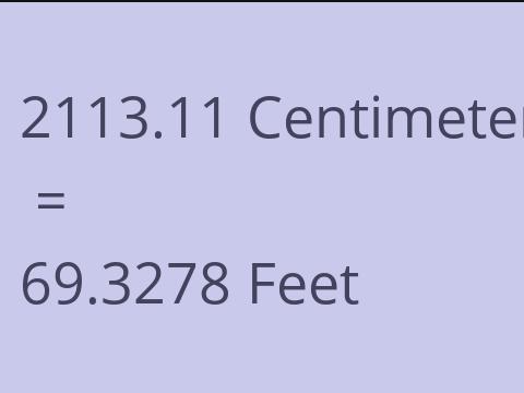 2113.11 CM TO FEET