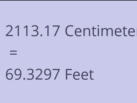 2113.17 CM TO FEET