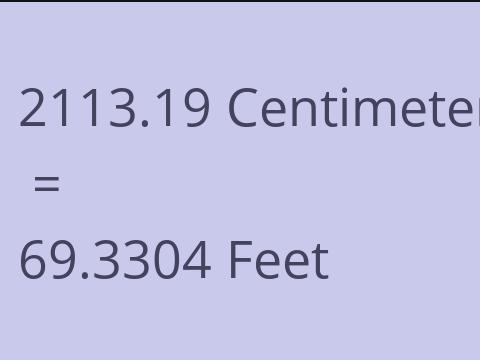 2113.19 CM TO FEET