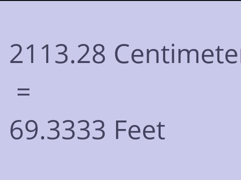 2113.28 CM TO FEET