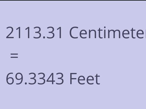 2113.31 CM TO FEET