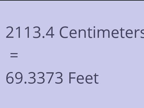 2113.4 CM TO FEET