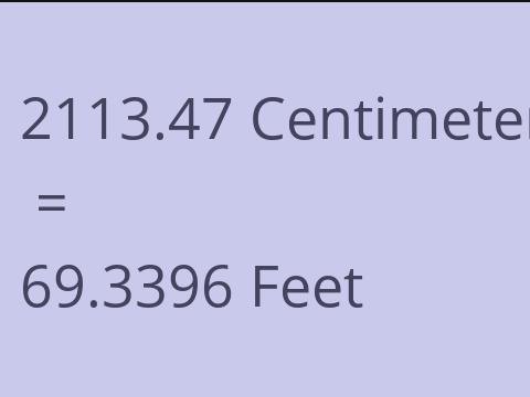 2113.47 CM TO FEET