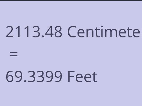2113.48 CM TO FEET