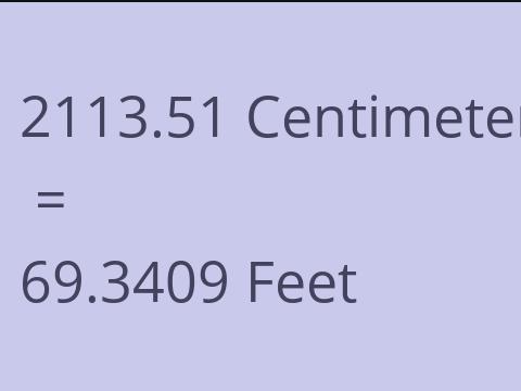 2113.51 CM TO FEET