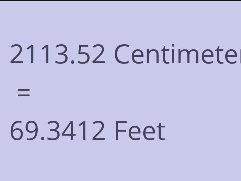 2113.52 CM TO FEET