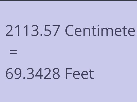 2113.57 CM TO FEET