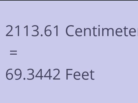 2113.61 CM TO FEET