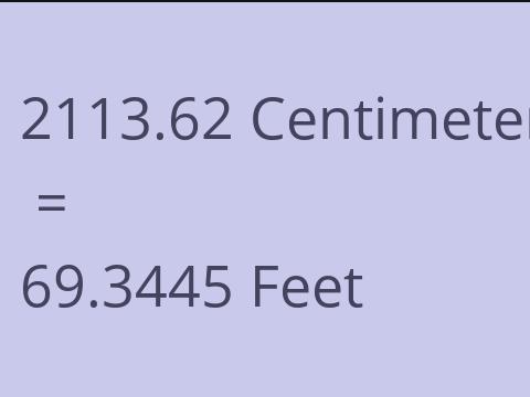 2113.62 CM TO FEET