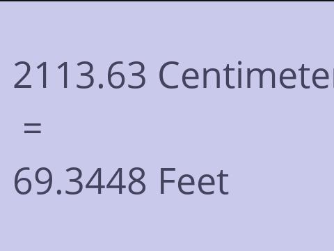 2113.63 CM TO FEET