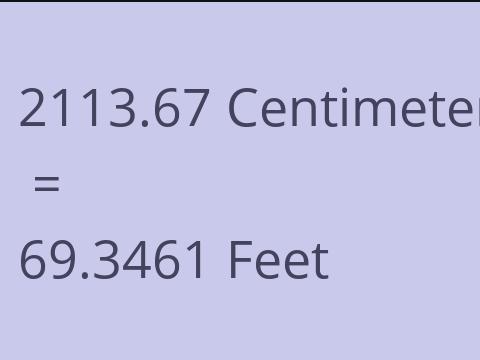 2113.67 CM TO FEET